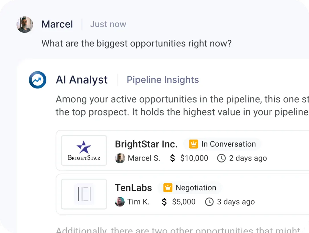 Demodesk AI Analyst-Prognoseansicht auf Basis historischer Deal-Muster
