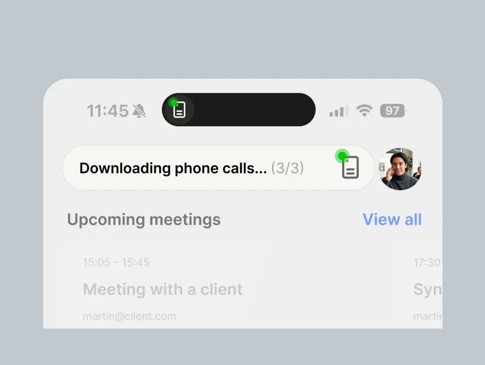 Die Demodesk Mobile-App lädt Aufnahmen vom Demodesk Recorder hoch
