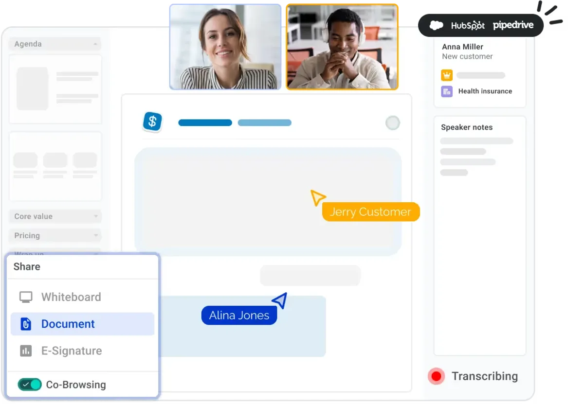 Demodesk virtueller Beratungsraum für Beratungsgespräche in Finanzdienstleistungen