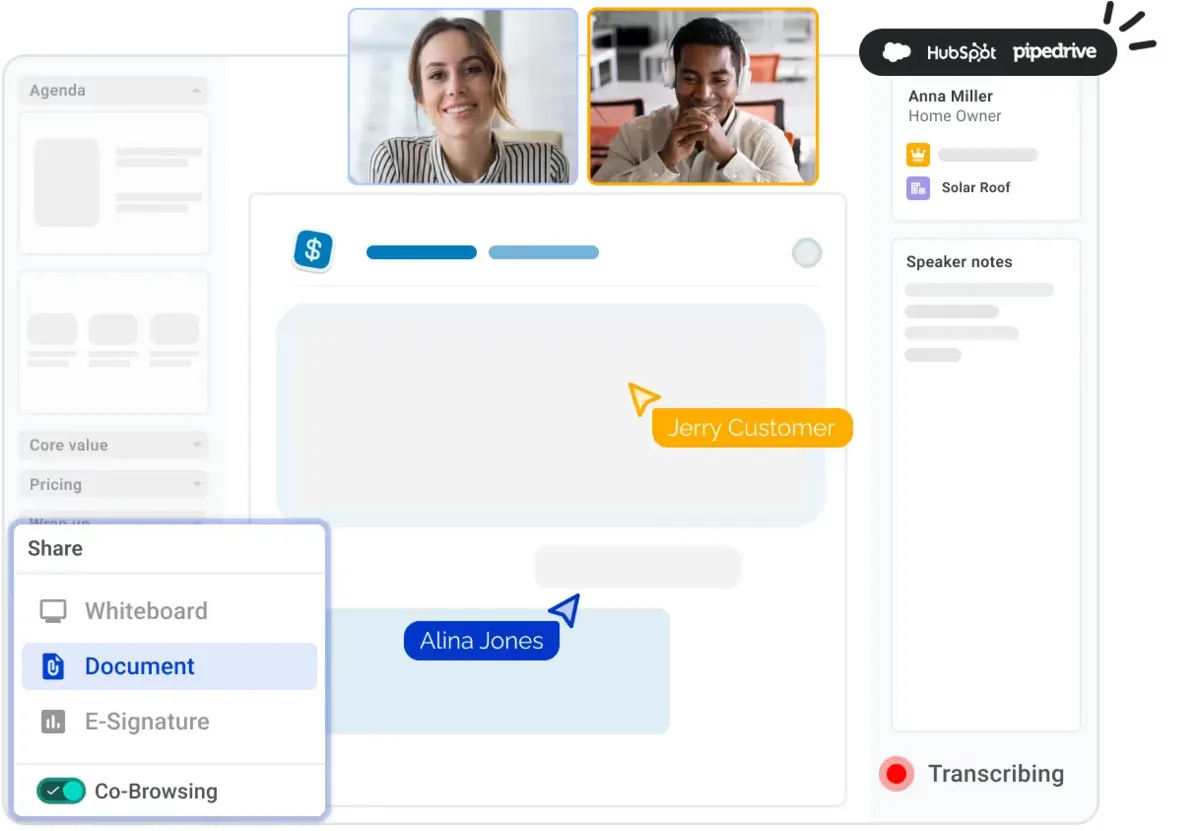 Demodesk virtueller Beratungsraum zur gemeinsamen Produktkonfiguration mit Kunden